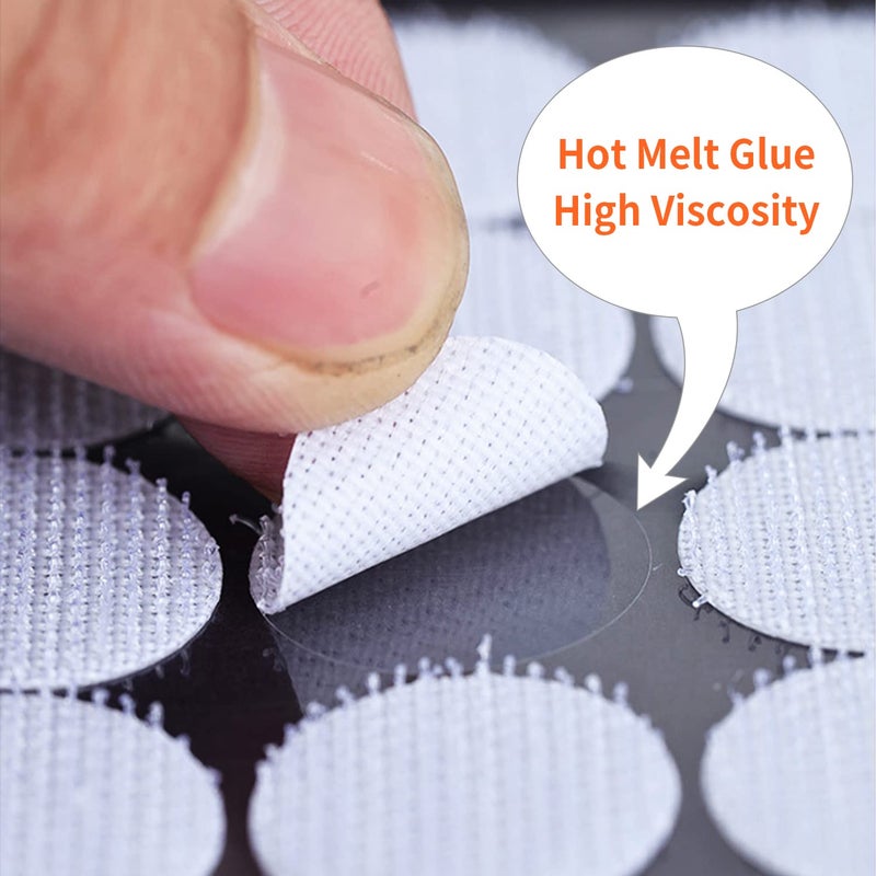 JIURUN Self Adhesive Dots White 0.39",0.59",0.78", Strong Adhesive Sticky Round Nylon Tapes, Hook & Loop Dots for Arts and Crafts School Classroom Home,Office - Image 5